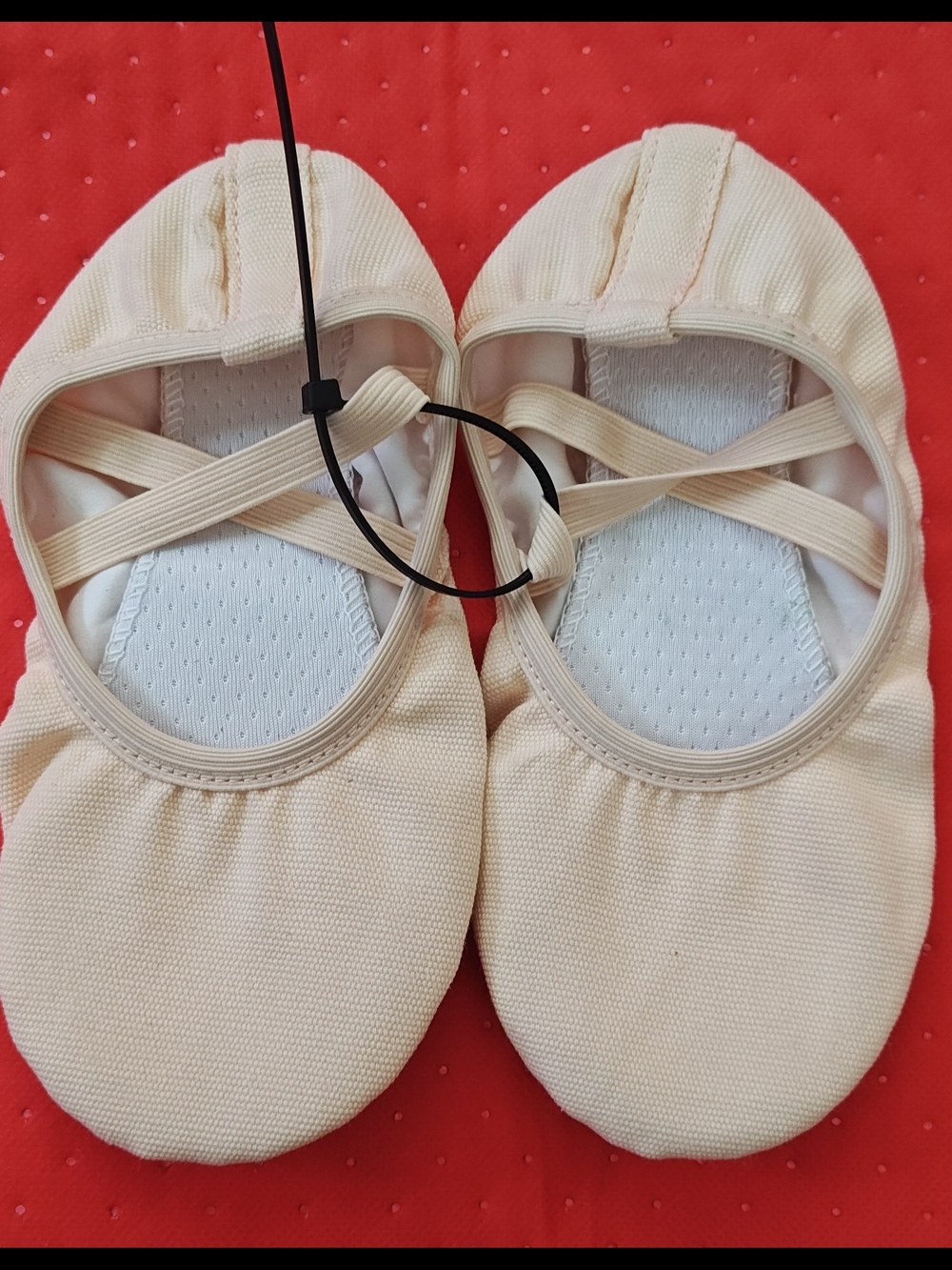 Kids Dance Slippers - Cream